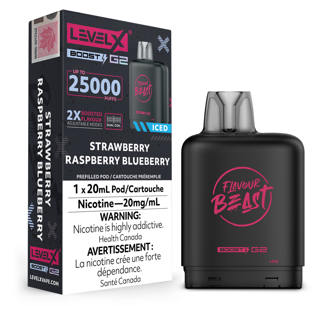 Level X BOOST G2 25k - Strawberry Raspberry Blueberry