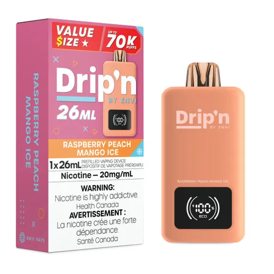 Drip'n 26ML Disposable - Raspberry Peach Mango Ice