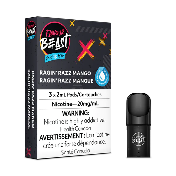 FLAVOUR BEAST PODS Ragin Razz Mango