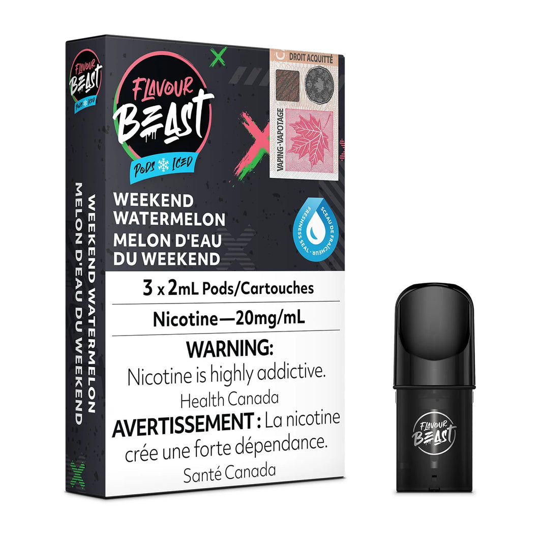 Weekend Watermelon Ice Flavour Beast Pods